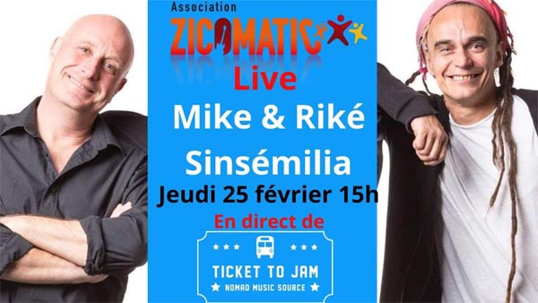 Mike & Riké De Sinsémilia : un Live en soutien à l’association Une Nuit pour 2500 Voix